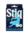 Parches para granos Stiq Patches con tecnología hidrocoloide y forma de estrella azul, 30 parches por envase (poolside)