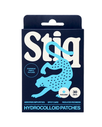 Parches para granos Stiq Patches con tecnología hidrocoloide y forma de estrella azul, 30 parches por envase (poolside)