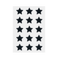 Lámina con seis parches para granos Stiq Patches Starwear en forma de estrella negra (noir)