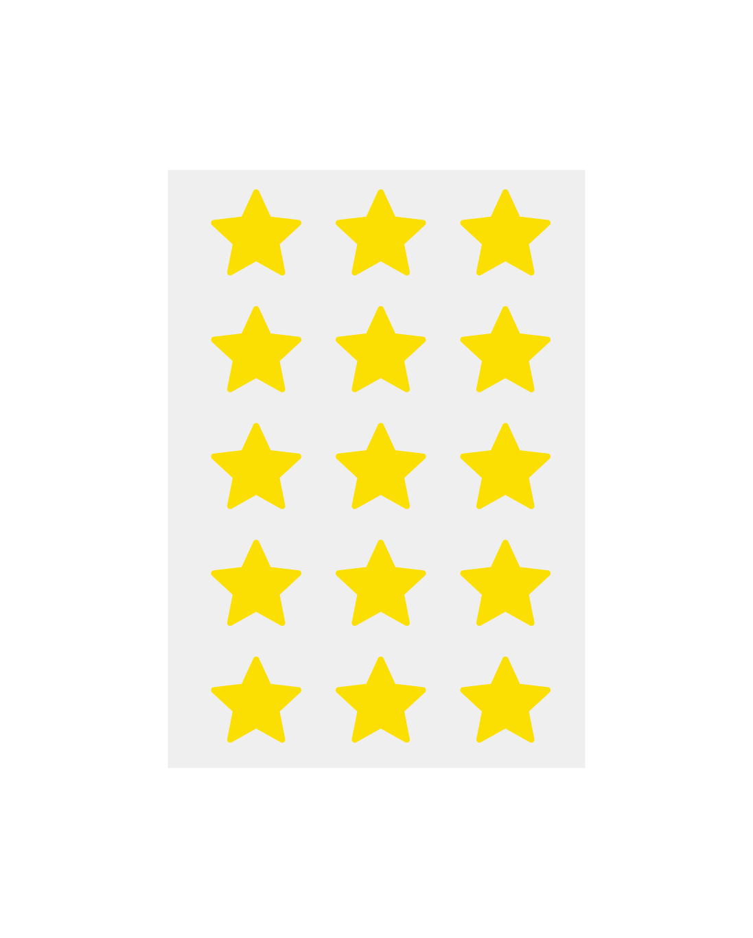 Lámina con seis parches para granos Stiq Patches Starwear en forma de estrella amarilla (lemon drop)